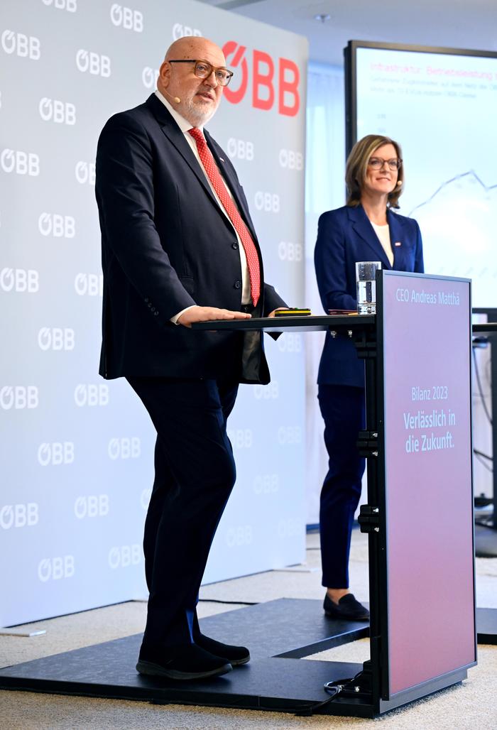 ÖBB-Chef Andreas Matthä und ÖBB-CFO Manuela Waldner