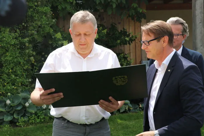 Auch Obmann Erich Korherr wurde für seine Leistungen mit der Ehrennadel ausgezeichnet.