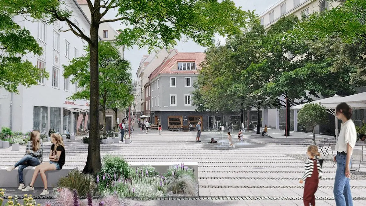 Viel Grün, viel Wasser unter der Erde: Der Entwurf für den neuen Tummelplatz