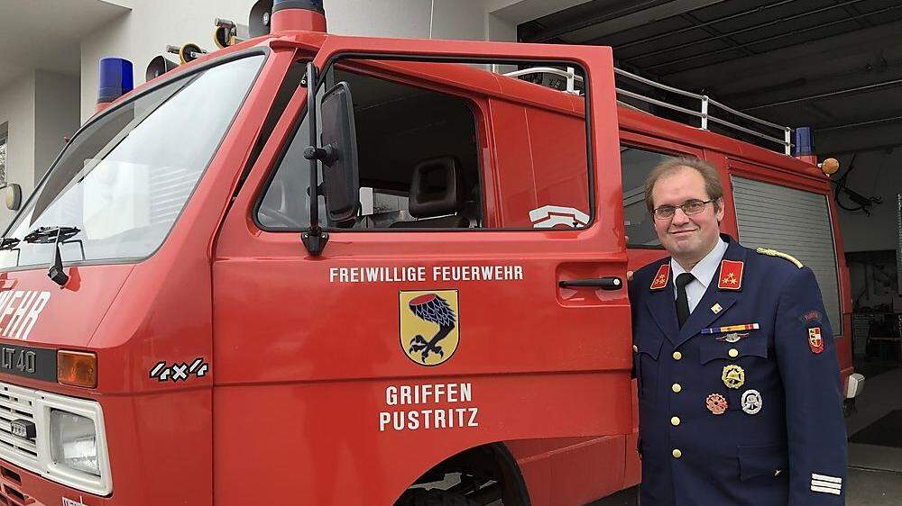 Engagiert sich seit über 36 Jahren ehrenamtlich bei der Feuerwehr: Werner Franz Riedl (52) aus Pustritz