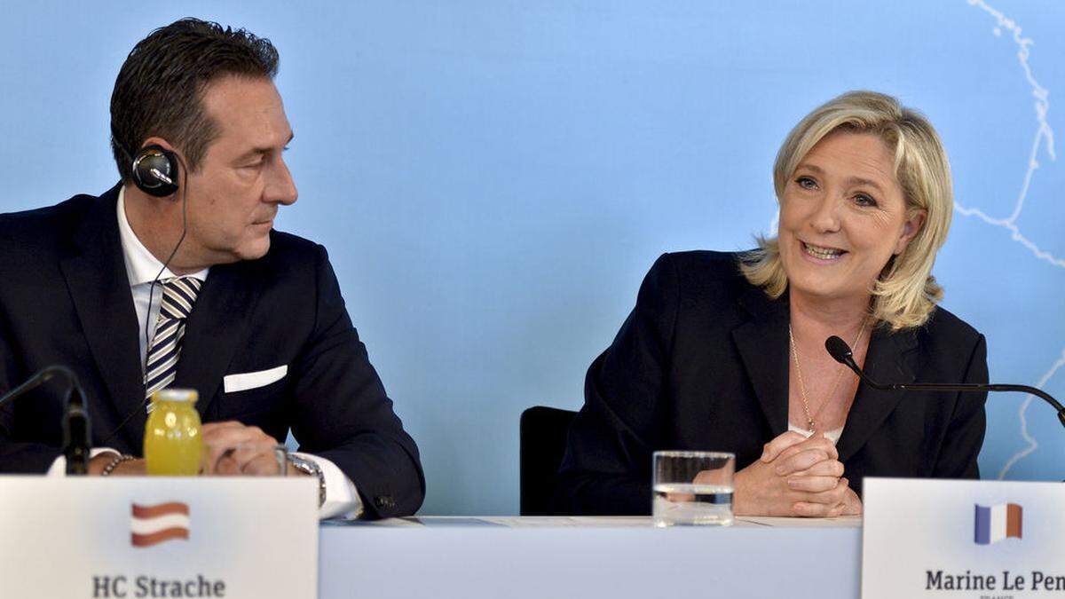 Strache und Marine LePen