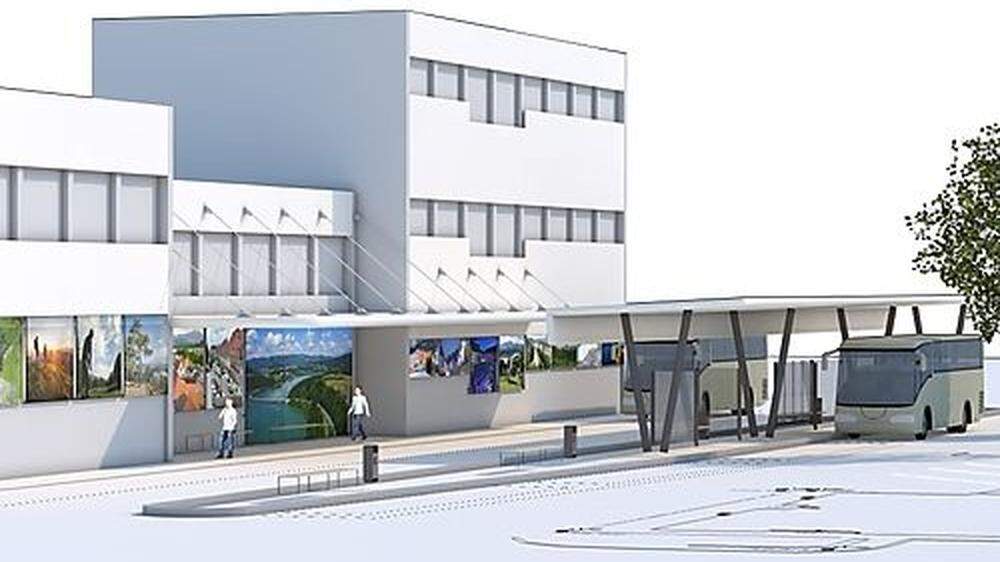 Landschaftsplakate sollen den Busbahnhof einladender gestalten 