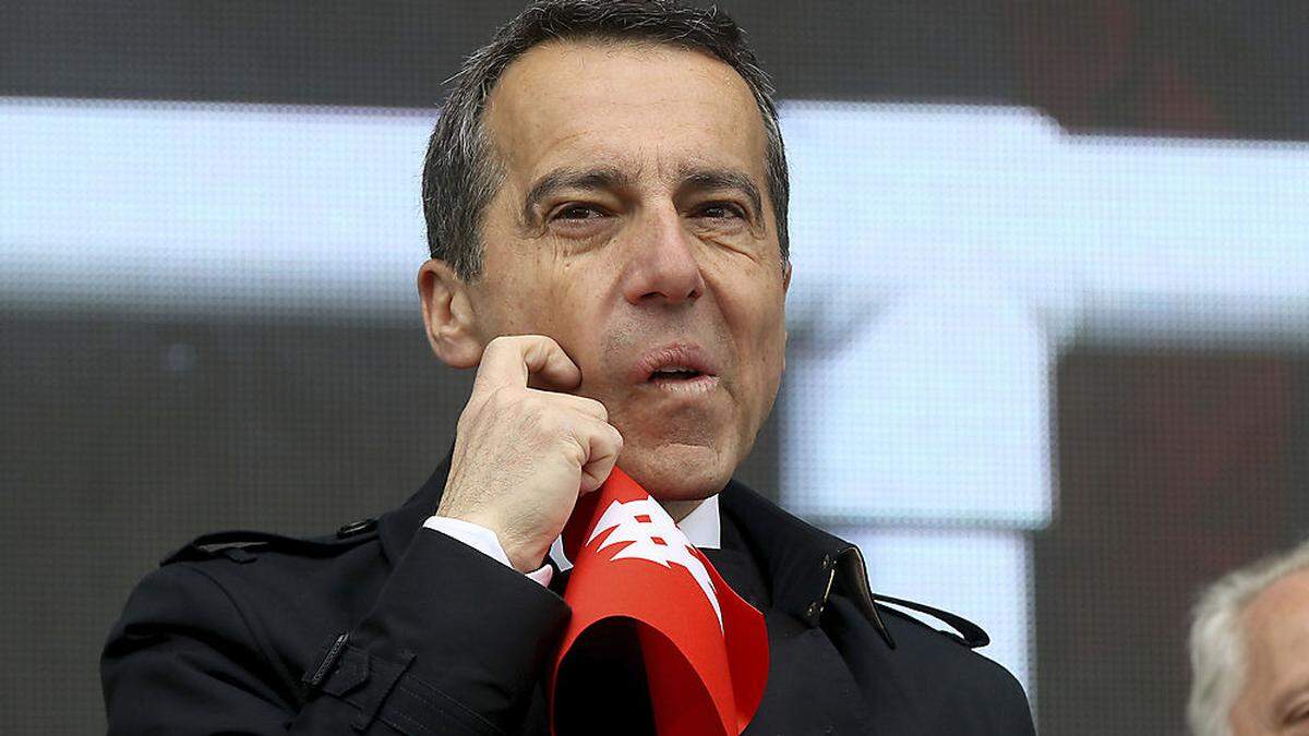 Christian Kern beim Maiaufmarsch der SPÖ in Wien