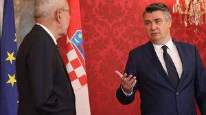 Milanovic bei einem informellen Treffen der Staatsoberhäupter in Wien im Gespräch mit Bundespräsident Van der Bellen
