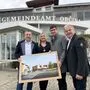Vizebürgermeister Anton Safron, Amtsleiterin Daniela Steinwender-Walder, Landesrat Martin Gruber und Bürgermeister Manfred Maierhofer (von links)