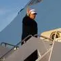 Donald Trump betritt die Air Force One am Weg ins Wochenende in das Mar-a-Lago Resort
