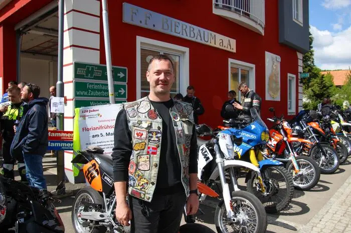 Obmann des Motorradclubs Christoph Rossmann zeigte sich zufrieden mit den vielen Teilnehmenden