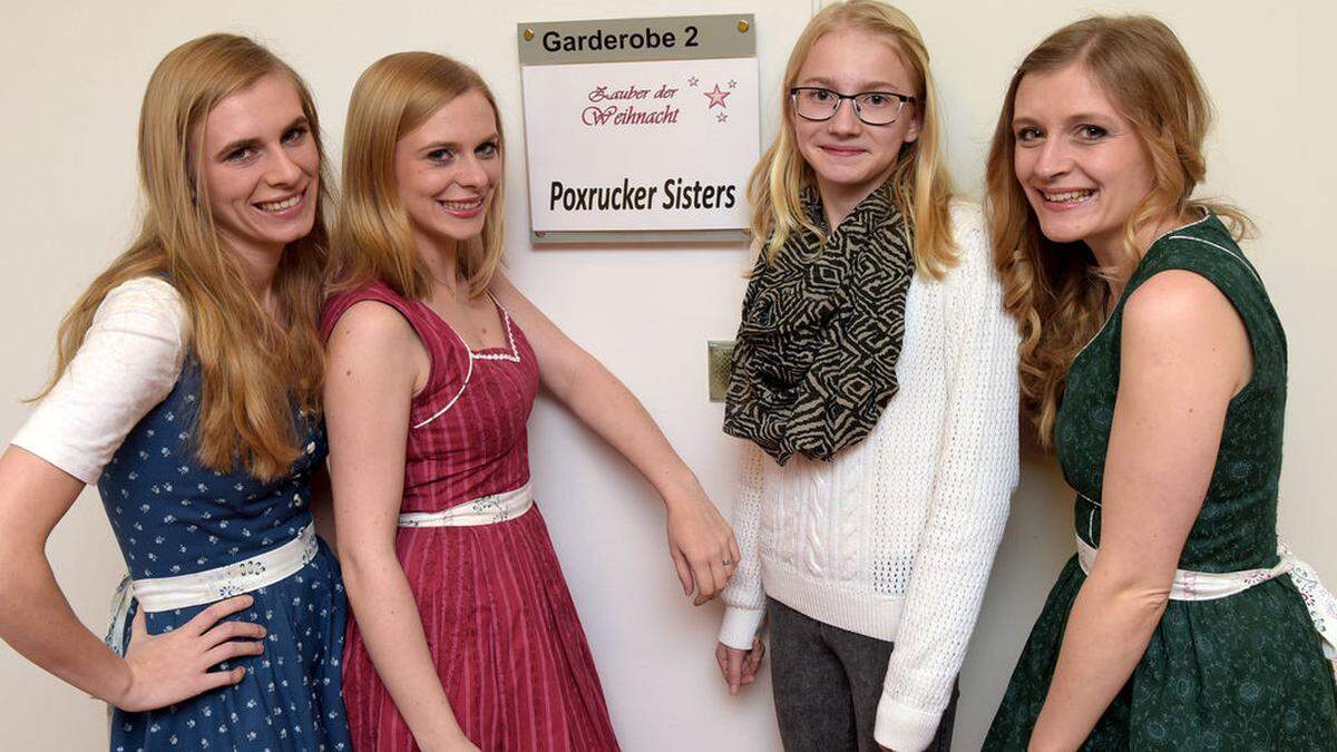 Die Poxrucker Sisters spielten  Christkind und erfüllten Ines Zefferer (11) ihren großen  Herzenswunsch