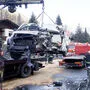 Laut vorläufigen Zahlen wurden 279 Personen im vergangenen Jahr bei 234 Verkehrsunfällen verletzt. Am Bild: Verkehrsunfall in Leisach Ende Jänner 2020