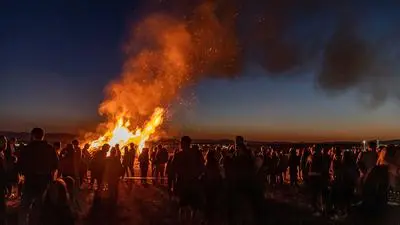 Sujet, Feature, Ostern , Feuer, Osterfeuer, Brauchtum, Brauchtumsfeuer, Karsamstag, Kalsdorf/Graz am 20.04.2019