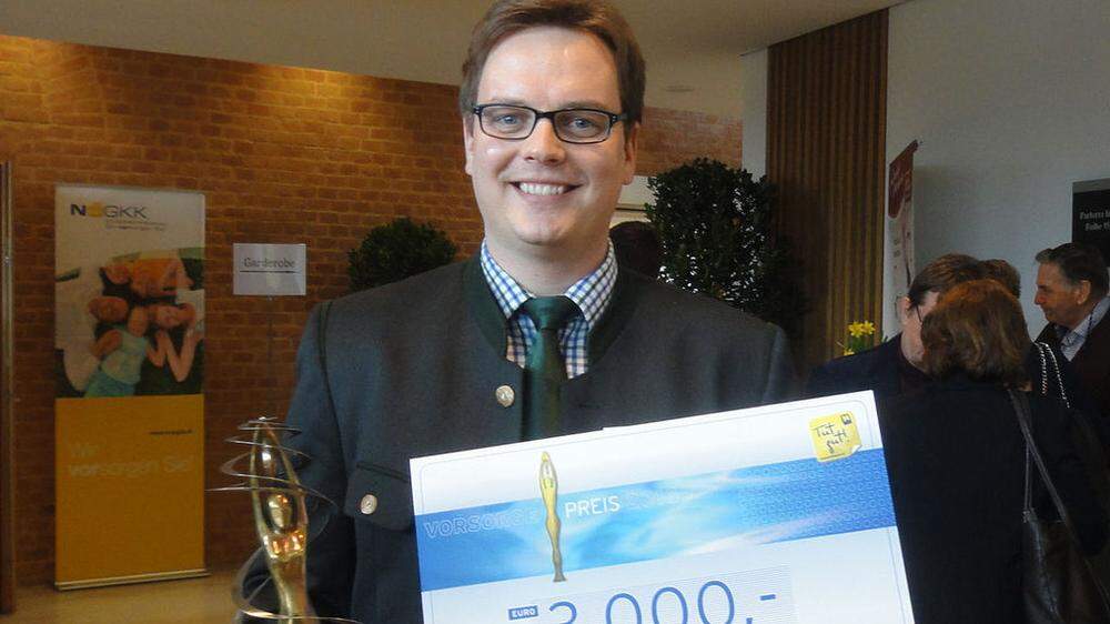 Patriz Pichlhöfer (29) gewann mit Vorau den Vorsorgepreis