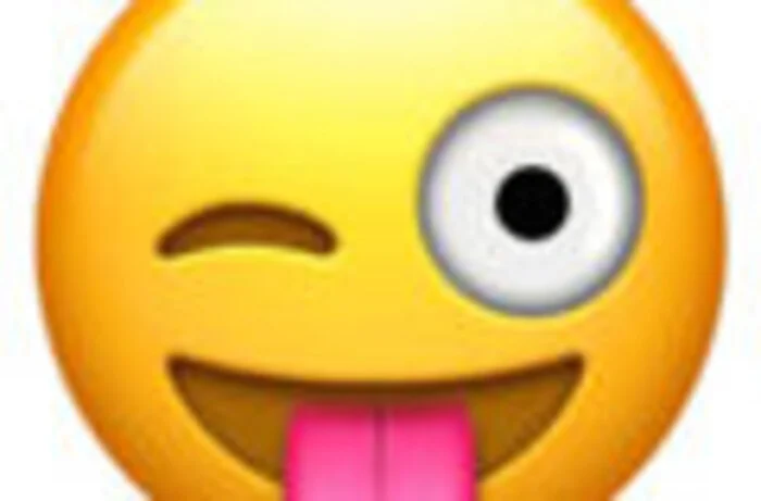 Ein bisserl verrückt ist dieser Smiley. Augenzwinkern und herausgestreckte Zunge stehen für eine sehr freche Aussage. Und ganz nach dem Spruch „Was sich liebt, das neckt sich“, wird er auch zum Schäkern verwendet.
