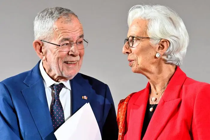 Zwei Ökonomen: Bundespräsident Van der Belen und EZB-Präsidentin Lagarde