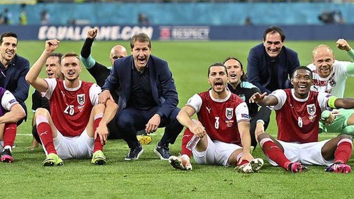 Das ÖFB-Team jubelte über den Aufstieg