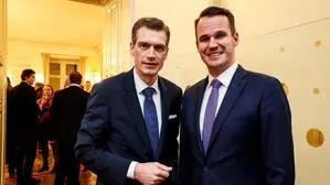 Landesrat Stefan Hermann (FPÖ) und sein Büroleiter Christian Moser