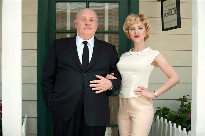 Anthony Hopkins als Alfred Hitchcock, Scarlett Johansson als die Schauspielerin Janet Leigh in "Hitchcock"