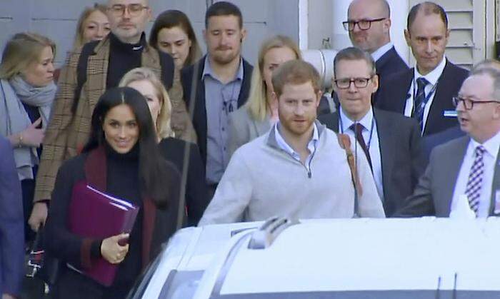 Meghan und Harry bei ihrer Ankunft in Australien