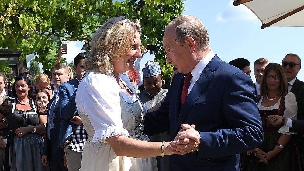 Putin bei Kneissls Hochzeit