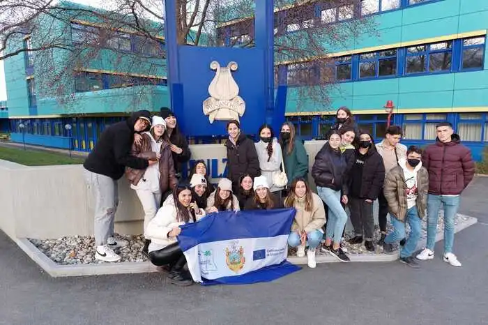 Die Schülergruppe aus Spanien auf Gegenbesuch in Knittelfeld