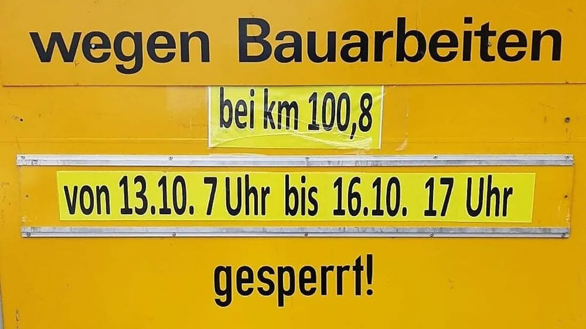 Sperre der B 146
