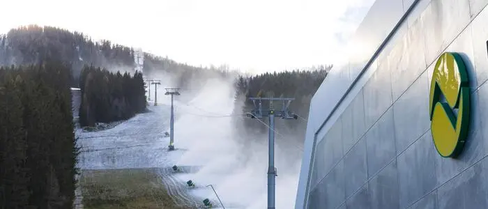 In Schladming (hier die Hochwurzen) wurde diese Woche bereits aus allen Rohren geschneit, um für die Saisoneröffnung gerüstet zu sein