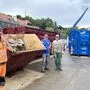 Versuchen zu besänftigen: die Mitarbeiter des Müllsammelzentrums Birkfeld Bernhard Doppelhofer, Gerhard Pusterhofer und Johann Schirnhofer