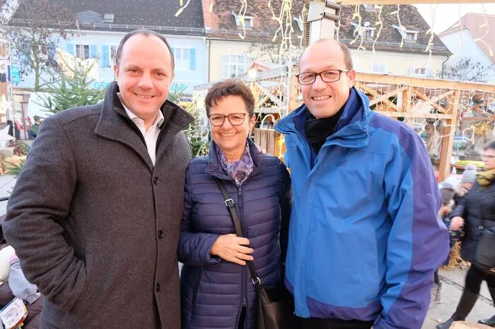 Bürgermeister Christoph Stark, Stadträtin Philippine Hierzer und TIP-Geschäftsführer Gerwald Hierzi freuten sich über zahlreiche Besucher und Besucherinnen. 