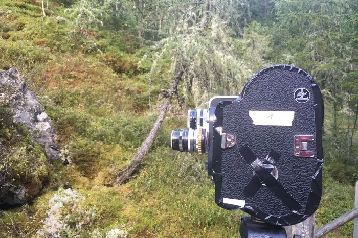 Filmarbeiten am Toteisboden in Untertal