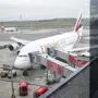 Eine Emirates-Maschine am Wiener Flughafen 