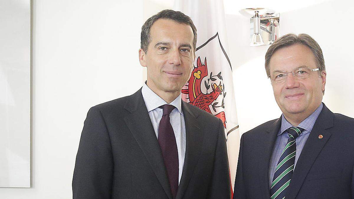 Kanzler Christian Kern und Günther Platter