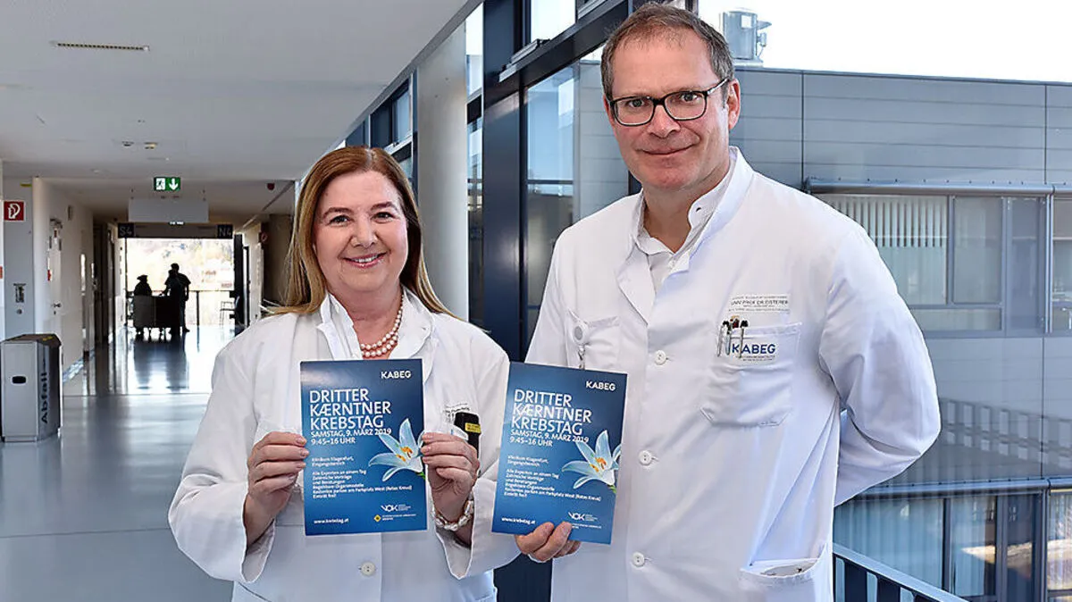 Primarius Wolfgang Eisterer und Oberärztin Ursula Pluschnig vom Klinikum Klagenfurt