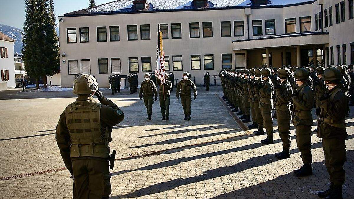 In der Haspinger-Kaserne in Lienz wurden die Soldaten des Jägerbataillon 24 angelobt