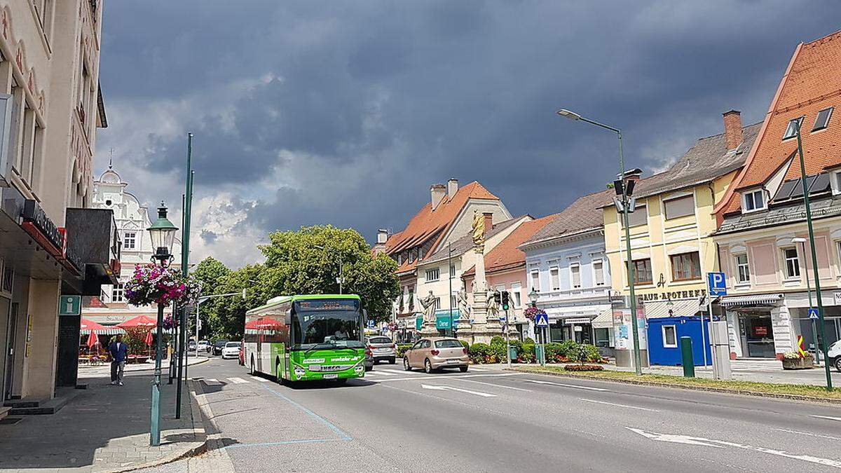 Auf dem Voitsberger Hauptplatz könnte in Zukunft ein Kreisverkehr die bestehende Kreuzung ersetzen