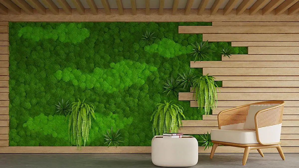 Mooswände holen ein Stück Wald in den Wohnraum 