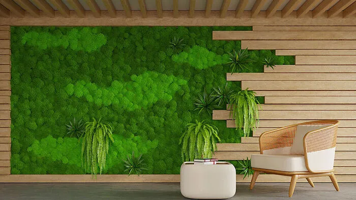 Mooswände holen ein Stück Wald in den Wohnraum 