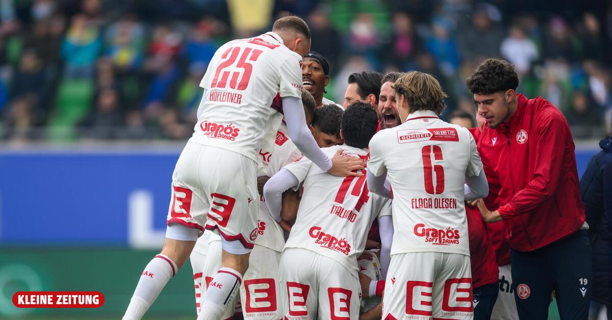 Klarer Sieg in Linz! Der GAK bleibt erstklassig