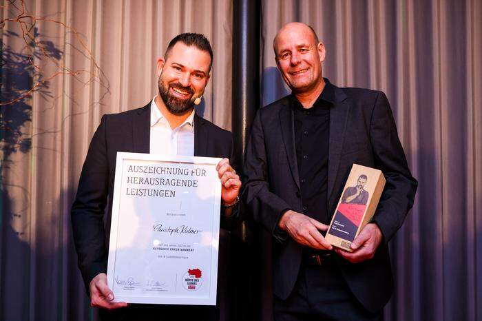 Entertainment: Christoph Kulmer und Klaus Hofstätter, Geschäftsführer Hauser Kaibling Bergbahnen