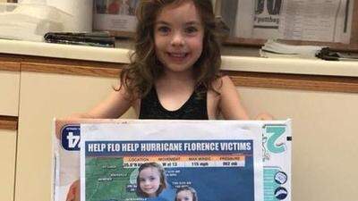 Die kleine Florence rief zum Spenden für die Opfer des Hurrikans auf