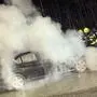 Das Auto begann in der Nacht auf Mittwoch zu brennen