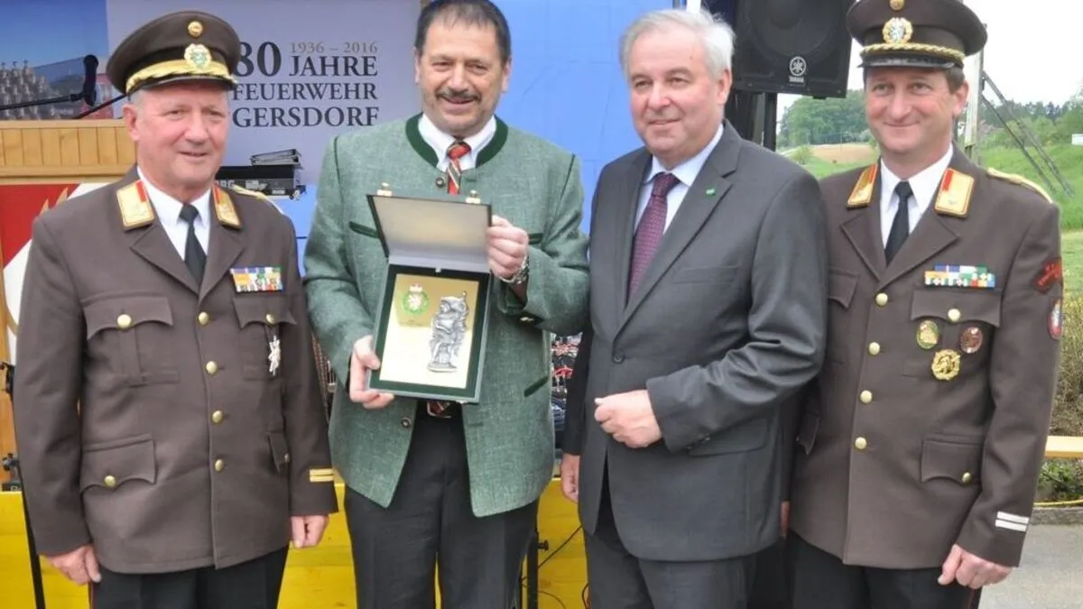 Johann Preihs, Erich Prem, Hermann Schützenhöfer, Karl Mayer (von links)