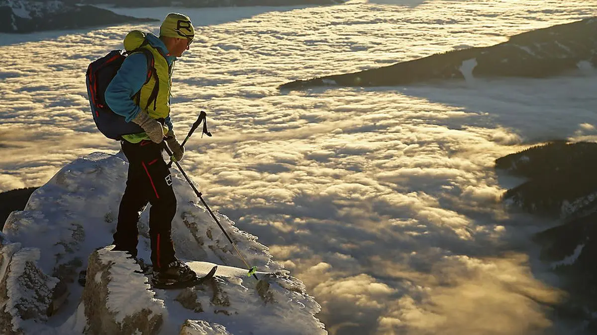 An klaren Tagen ist die Aussicht von der Sulzenschneid  unbeschreiblich – an wolkigen nicht minder