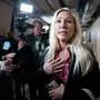 House GOP 4/8/25 UNITED STATES - APRIL 8: Rep. Marjorie Taylor Greene, R-Ga., talks with reporters a meeting of the House Republican Conference in the U.S. Capitol on Tuesday, April 8, 2025. Tom Williams/CQ Roll Call Washington DC United States EDITORIAL USE ONLY Copyright: x2025xCQ-RollxCall,xInc.x TomxWilliamsx rollcallpix164497