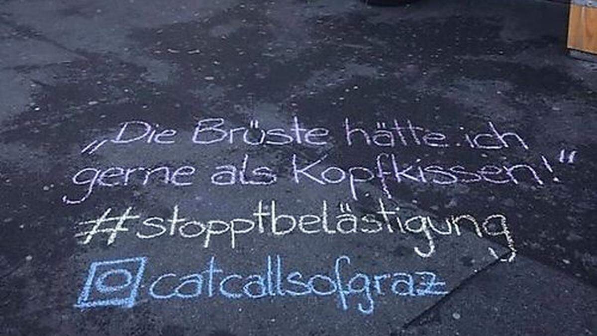 Frauen verschriftlichen verbale, sexuelle Gewalt, die ihnen im Alltag in Graz widerfährt
