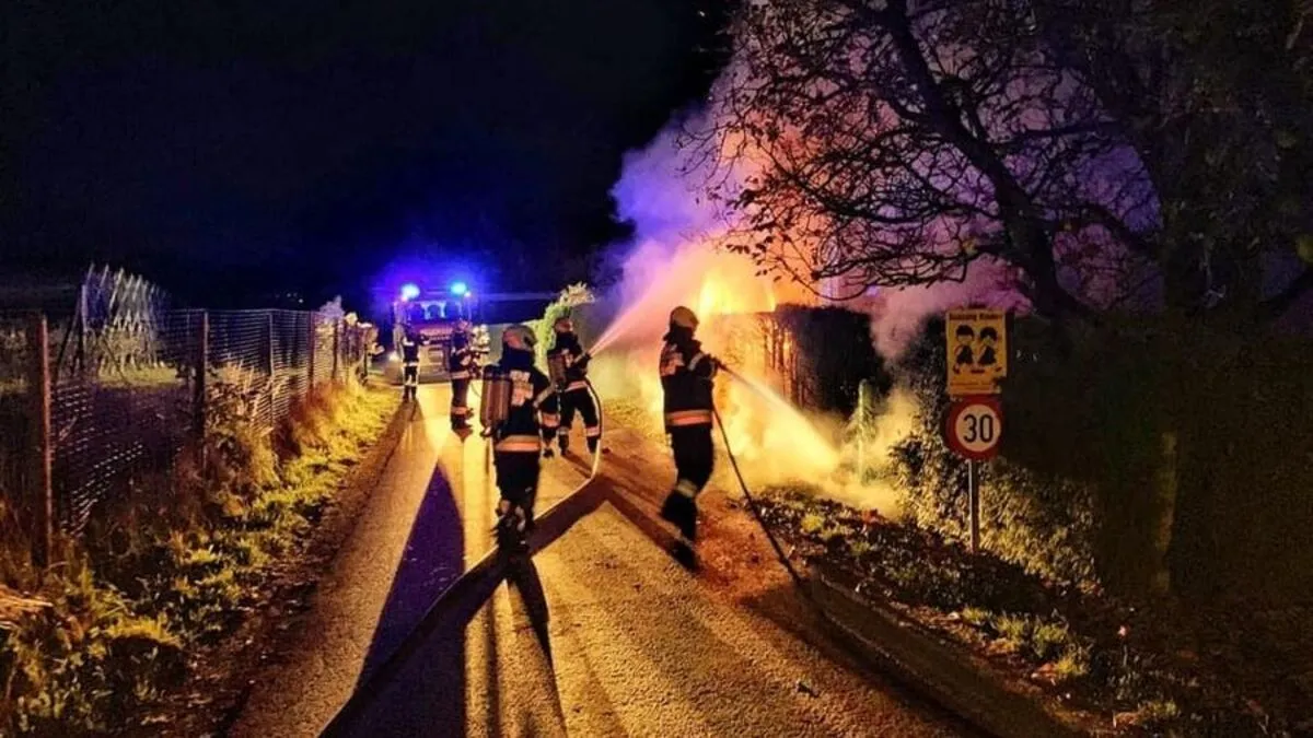 Der Heckenbrand in Etzersdorf (Gemeinde St. Ruprecht/Raab)