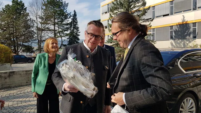 Bildungsminister Martin Polaschek besuchte am Donnerstag, dem 21. April 2022, das BG/BRG/Borg in Köflach.