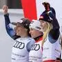 Federica Brignone, Lara Gut-Behrami und Mikaela Shiffrin (v. l.) kassierten am meisten ab