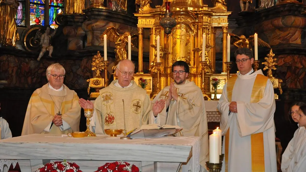 Der Jubilar beim Festgottesdienst