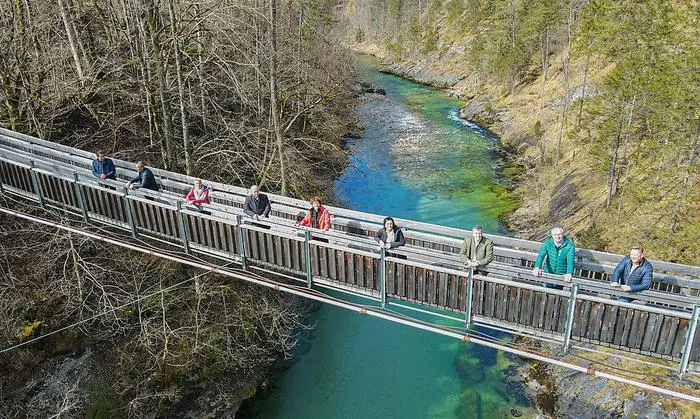 Die "Macher" hinter dem neuen Wildnisgebiet auf steirischer Seite rund um Landesrätin Ursula Lackner, Landesrat Hans Seitinger, Ministerin Elisabeth Köstinger (als Eigentümervertreterin der Bundesforste)