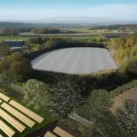 Eine Visualisierung der Projektwerber, wie der Sonnenspeicher Süd ausschauen soll