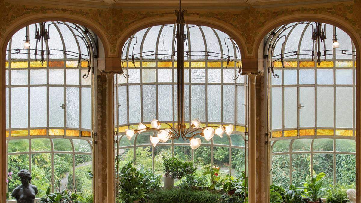 Architekt Horta ersann diese Veranda im Hotel Max Hallet - bis heute zur Freude seiner Besitzer